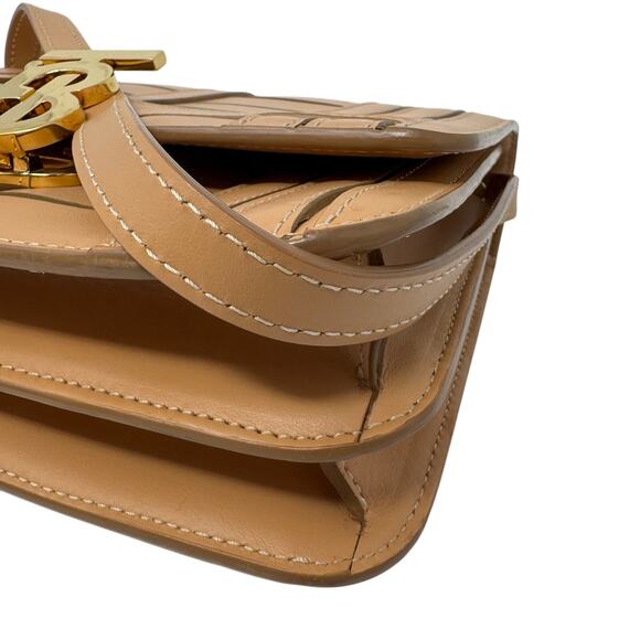Burberry Small TB Bag Tan Leather Crossbody with Gold TB Logo — with Dust Bag - Picture 11 of 14